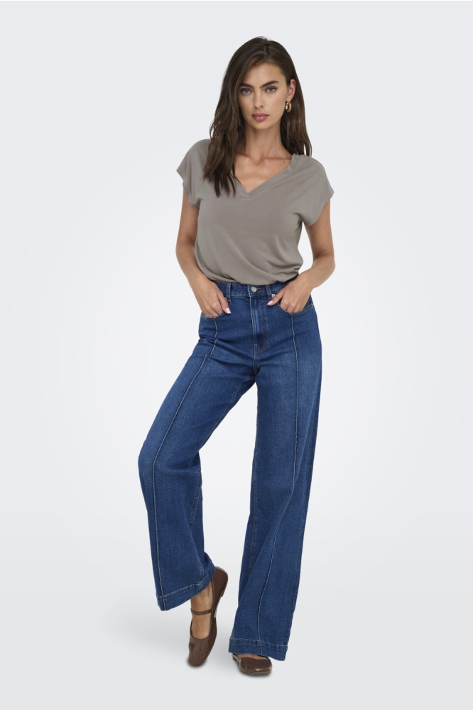 ONLFREE LIFE S/S MOD.V-NECK TOP JRS 15287041 SATELLITE